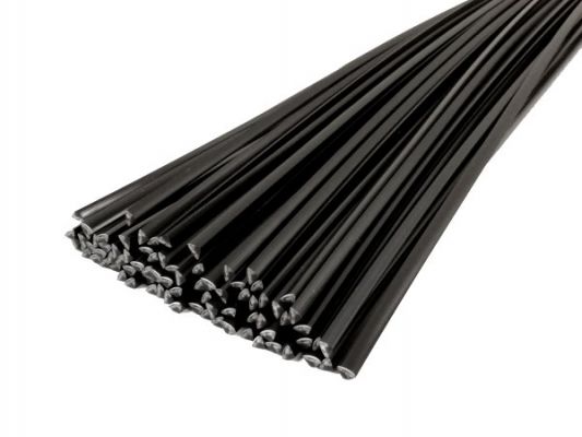 Plastic welding rods ABS 6mm Triangular Black 1kg rods